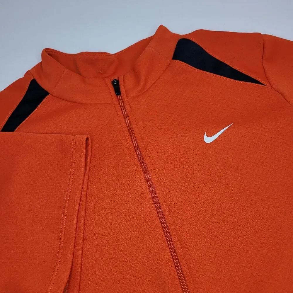 Nike FitDry Women's XL Large Shirt Orange Short Sleeve‎ Cycling Biking Running